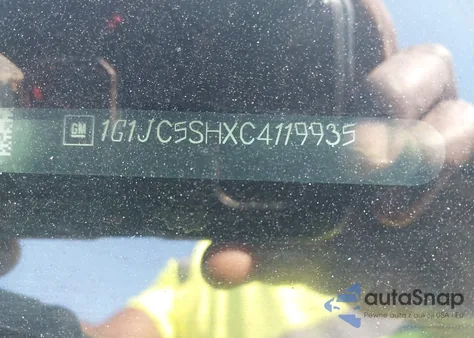 2012 Chevrolet Sonic 2Lt z USA, uszkodzony, nr VIN 1G1JC5SHXC4119935